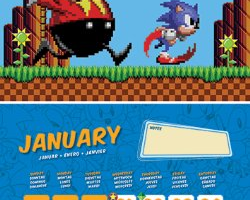 Sonic the Hedgehog 2014 Calendar Images Pop Up on Amazon