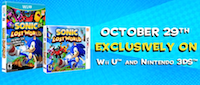Sonic Lost World Delayed to October 29th in North America