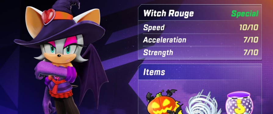 Rouge the Bat Gets A Halloween Makeover in Sonic Forces: Speed Battle