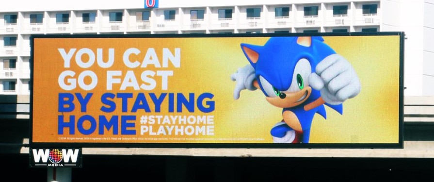 Sonic Says “Stay Home” in New Billboard