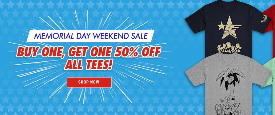 Want Two Shirts? Get a Discount This Weekend at Official Sega U.S. Shop