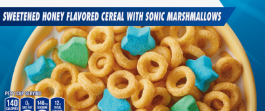 Limited Edition Sonic Cereal and Fruit Snacks Coming Soon from General Mills