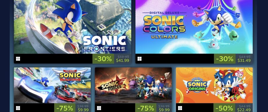 Sonic PC Sales Happening on Steam & Newegg