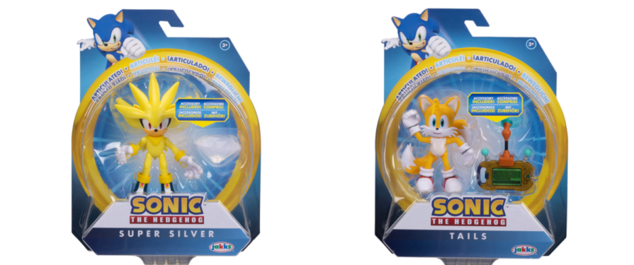 JAKKS Pacific Sonic Figure Wave 12 Incudes Super Silver and Jet the Hawk